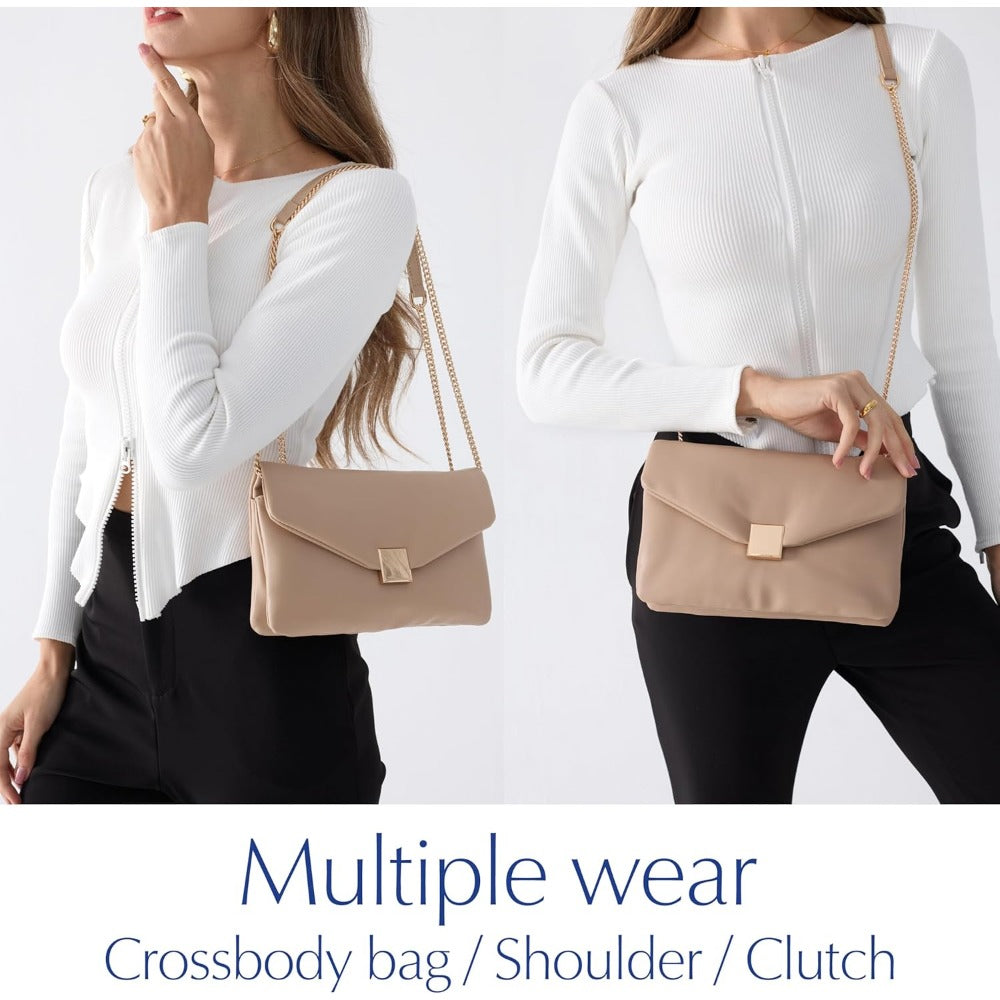Puffer Envelope Clutch for Women