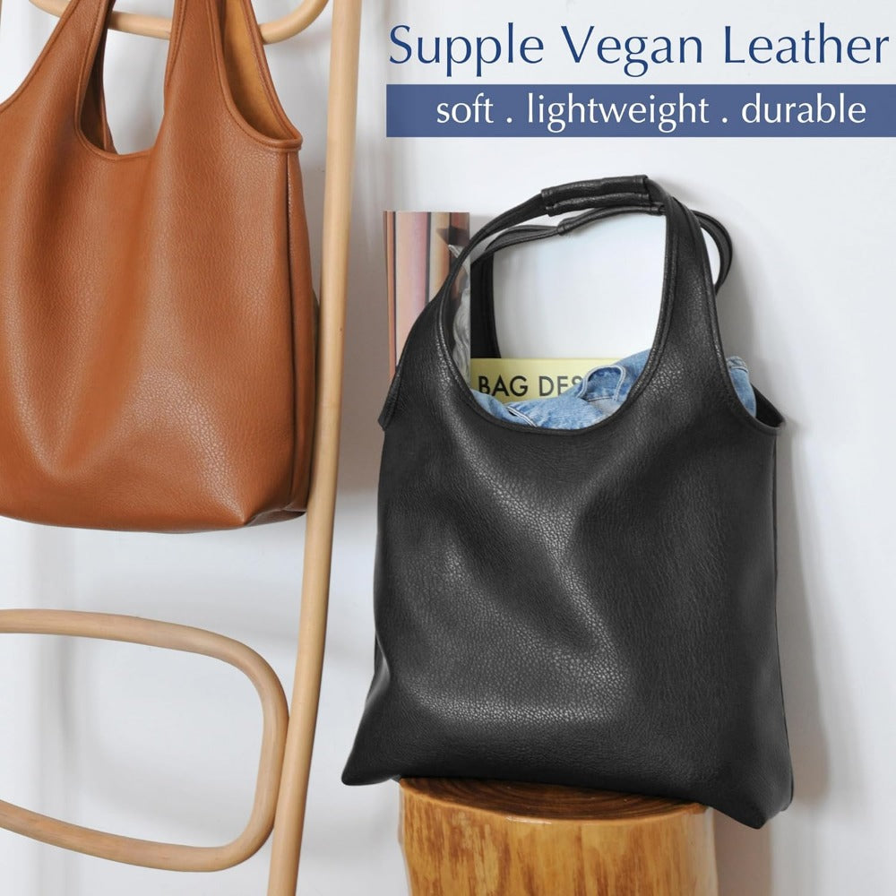 Women's Hobo Bag Soft Vegan Leather Tote