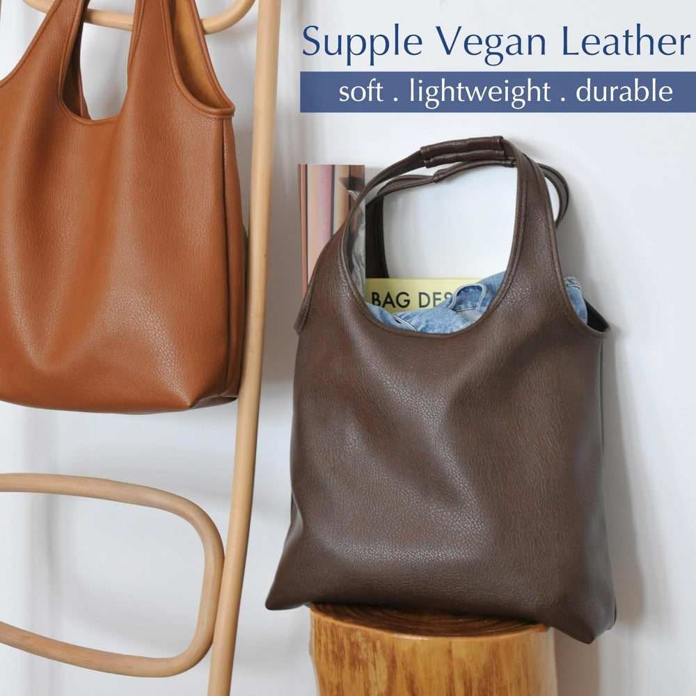 Women's Hobo Bag Soft Vegan Leather Tote