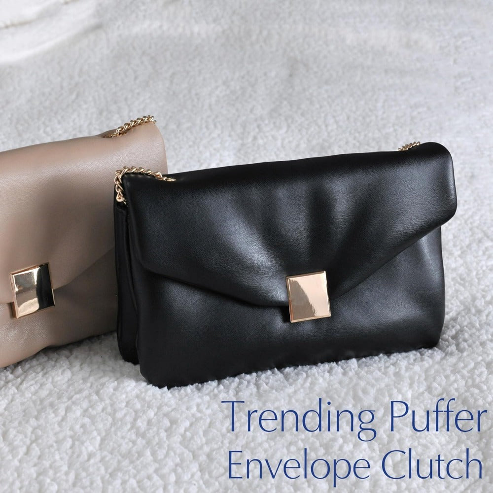 Puffer Envelope Clutch for Women