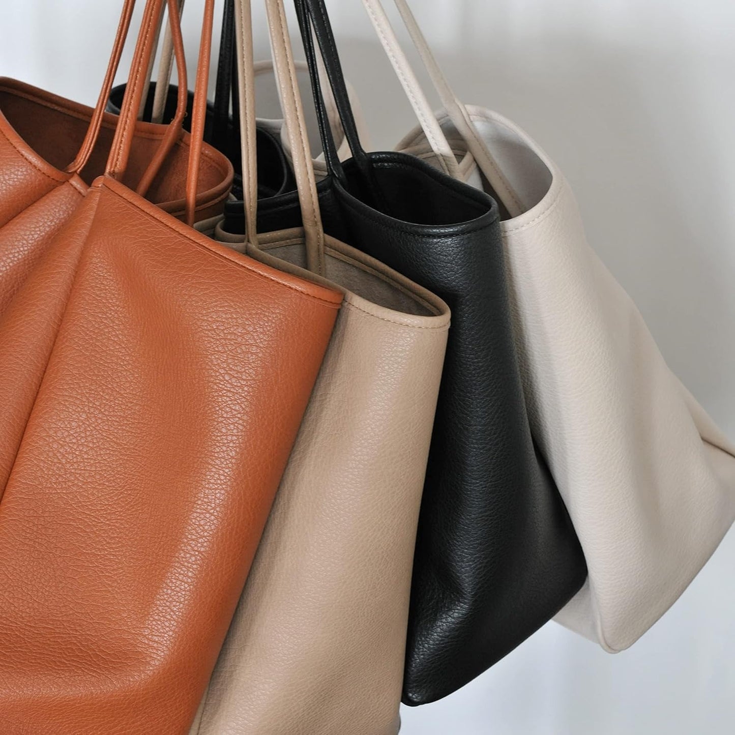 Oversized Vegan Leather Tote Women's Travel Bag