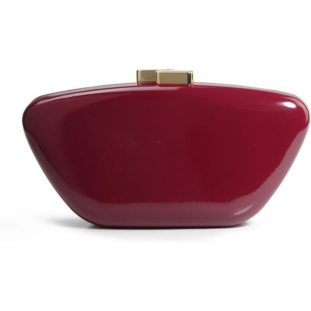 Glossy Patent Leather Evening Clutch Bag