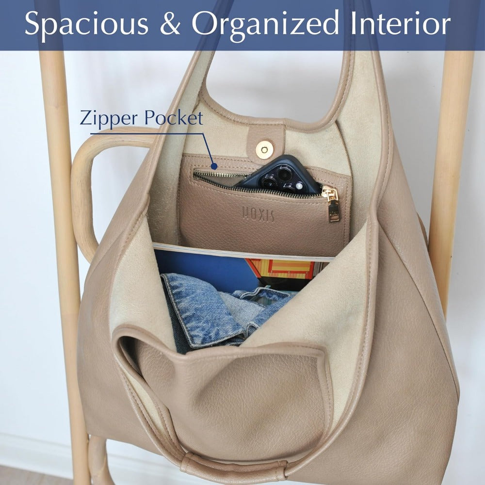 Women's Hobo Bag Soft Vegan Leather Tote