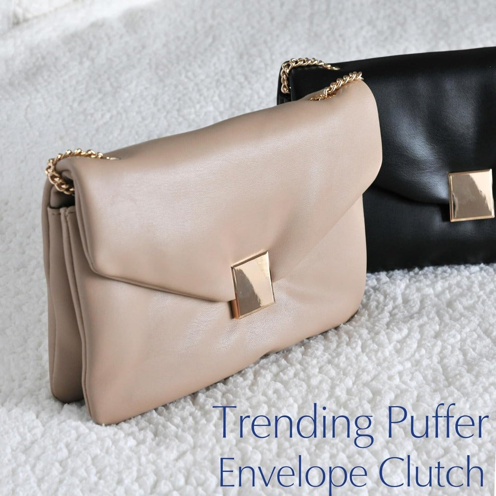 Puffer Envelope Clutch for Women