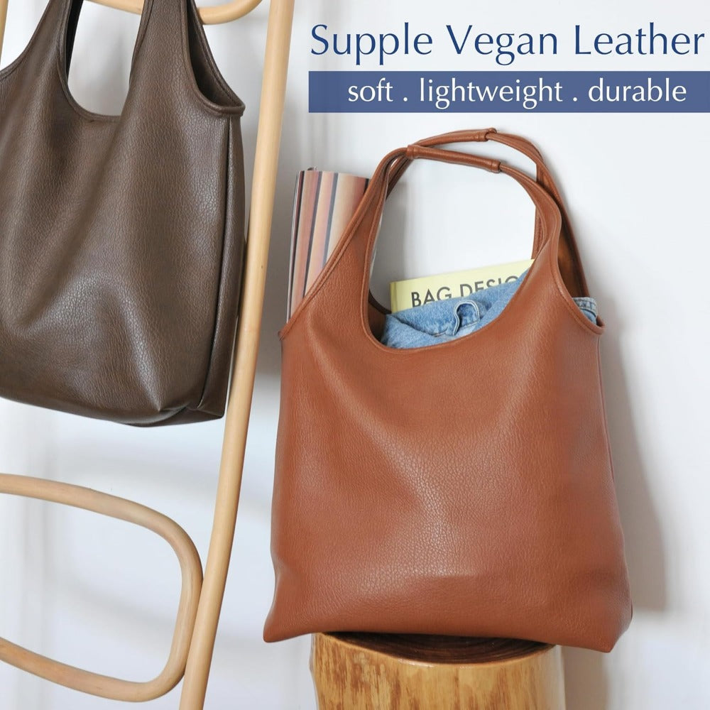 Women's Hobo Bag Soft Vegan Leather Tote