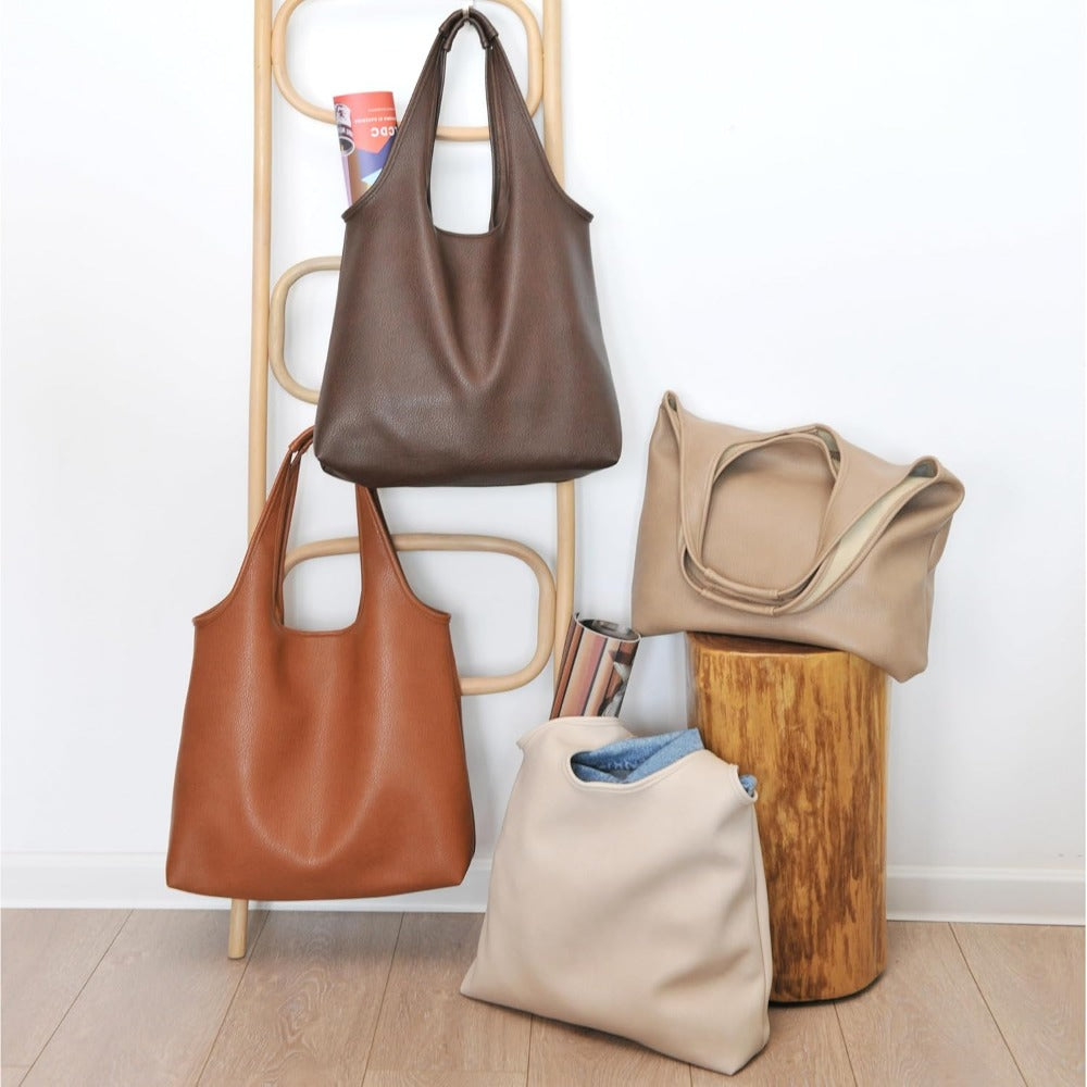 Women's Hobo Bag Soft Vegan Leather Tote
