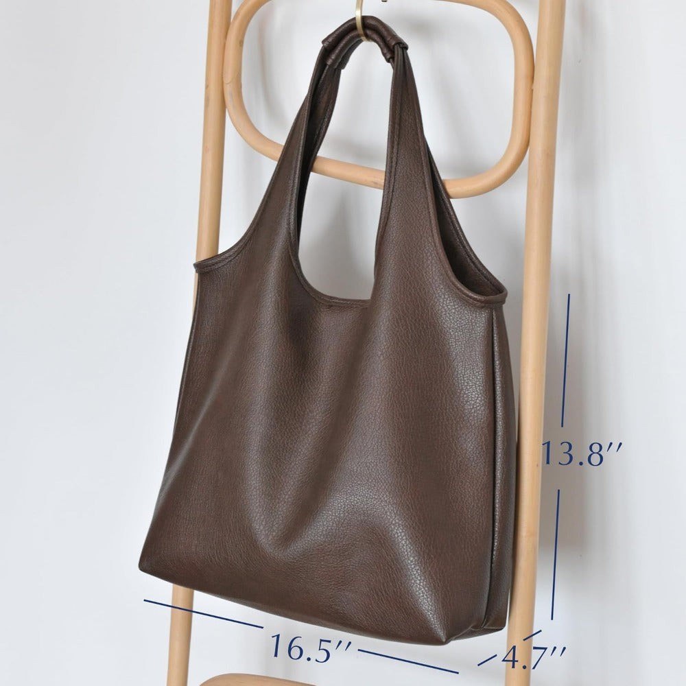 Women's Hobo Bag Soft Vegan Leather Tote