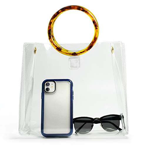 Round Handle Clear Handbag