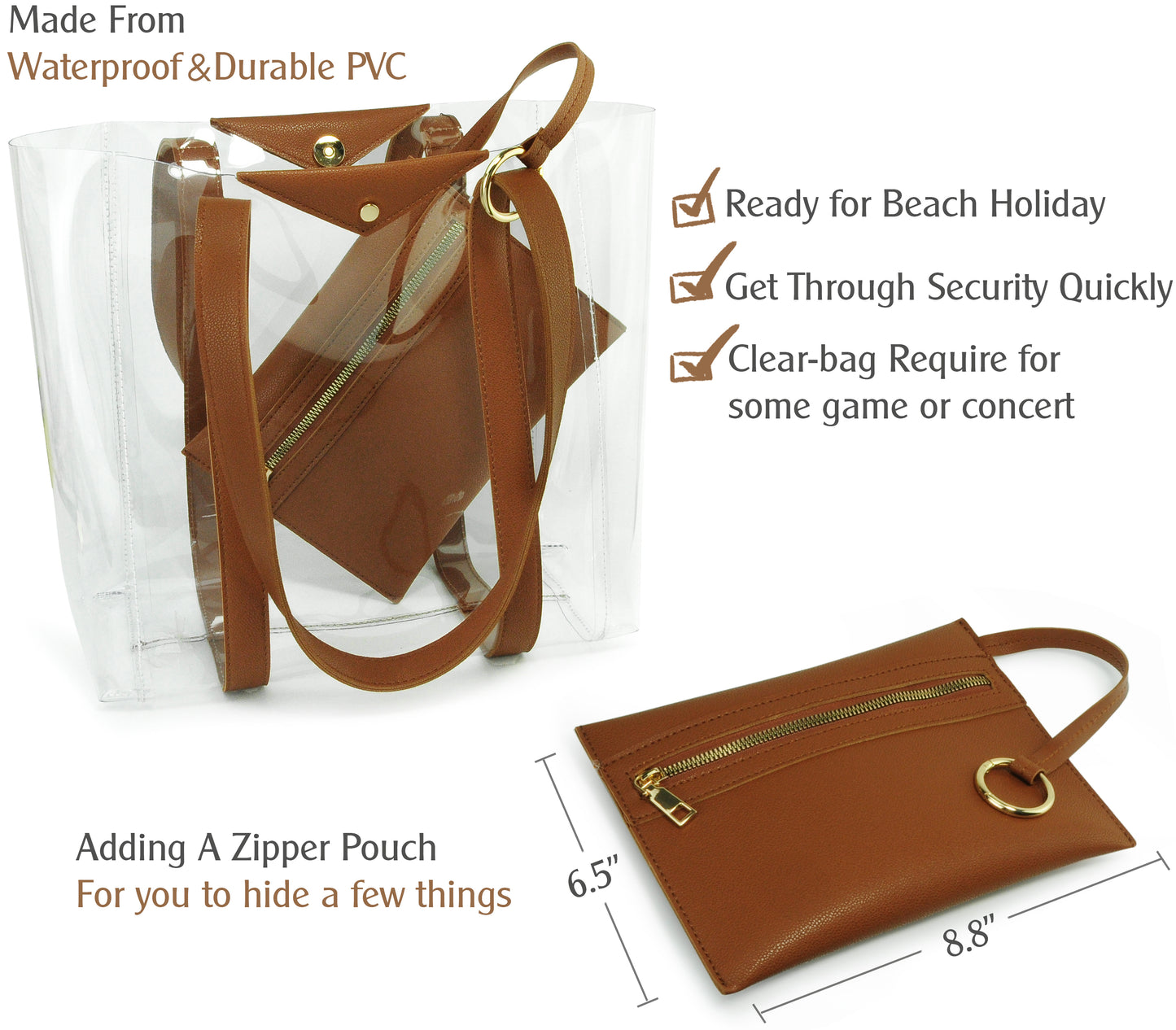 Clear Tote with Pouch