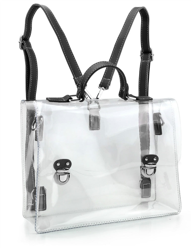 Clear Vintage Satchel Backpack
