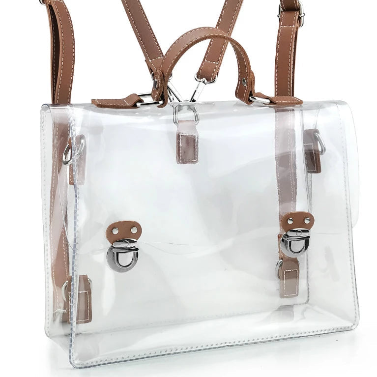 Clear Vintage Satchel Backpack