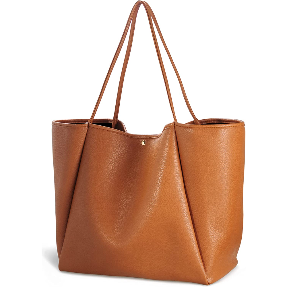 Oversize Vegan Leather Tote Women Weekender Bag Shopper Handbag – Hoxis Bags