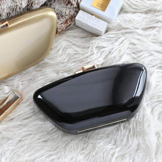 Glossy Patent Leather Evening Clutch Bag