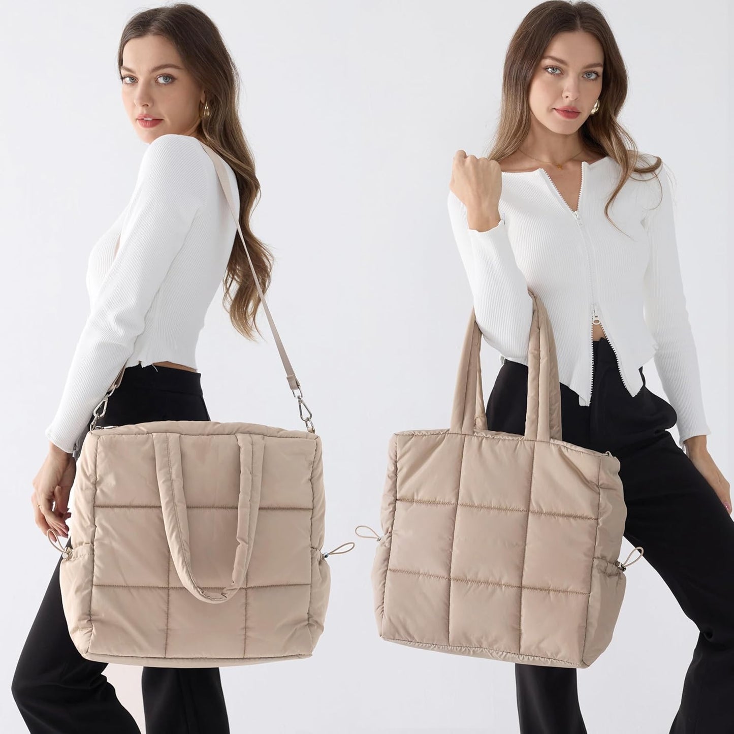 Women's Puffer Quilted Tote Bag