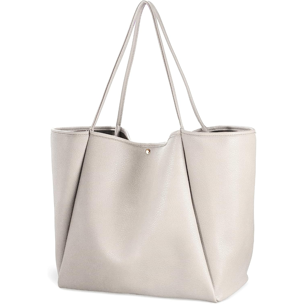 Oversize Vegan Leather Tote Women Weekender Bag Shopper Handbag Travel Purse