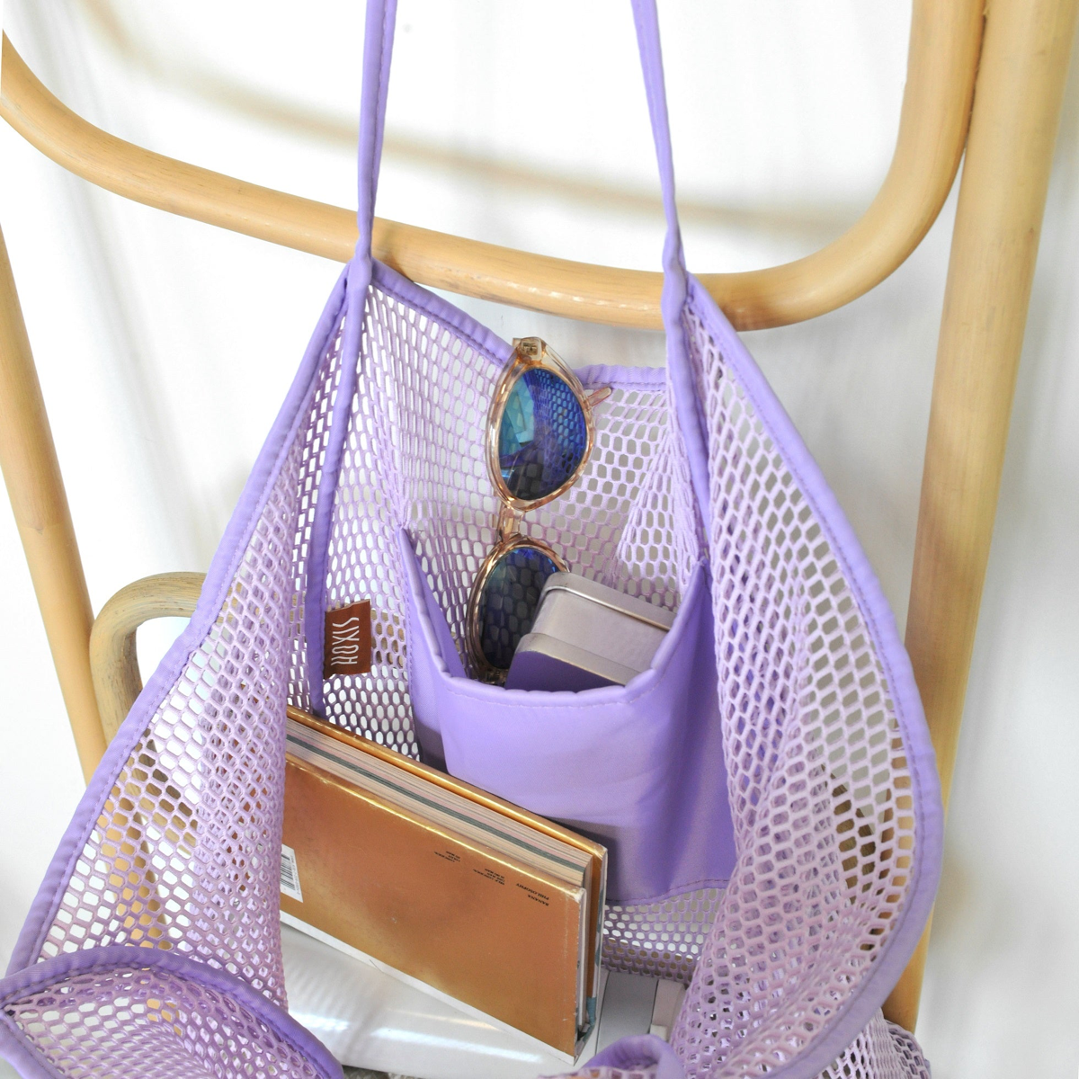 Mesh Beach Tote Lavender