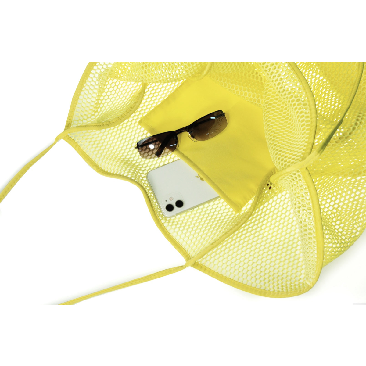 Mesh Beach Tote Yellow