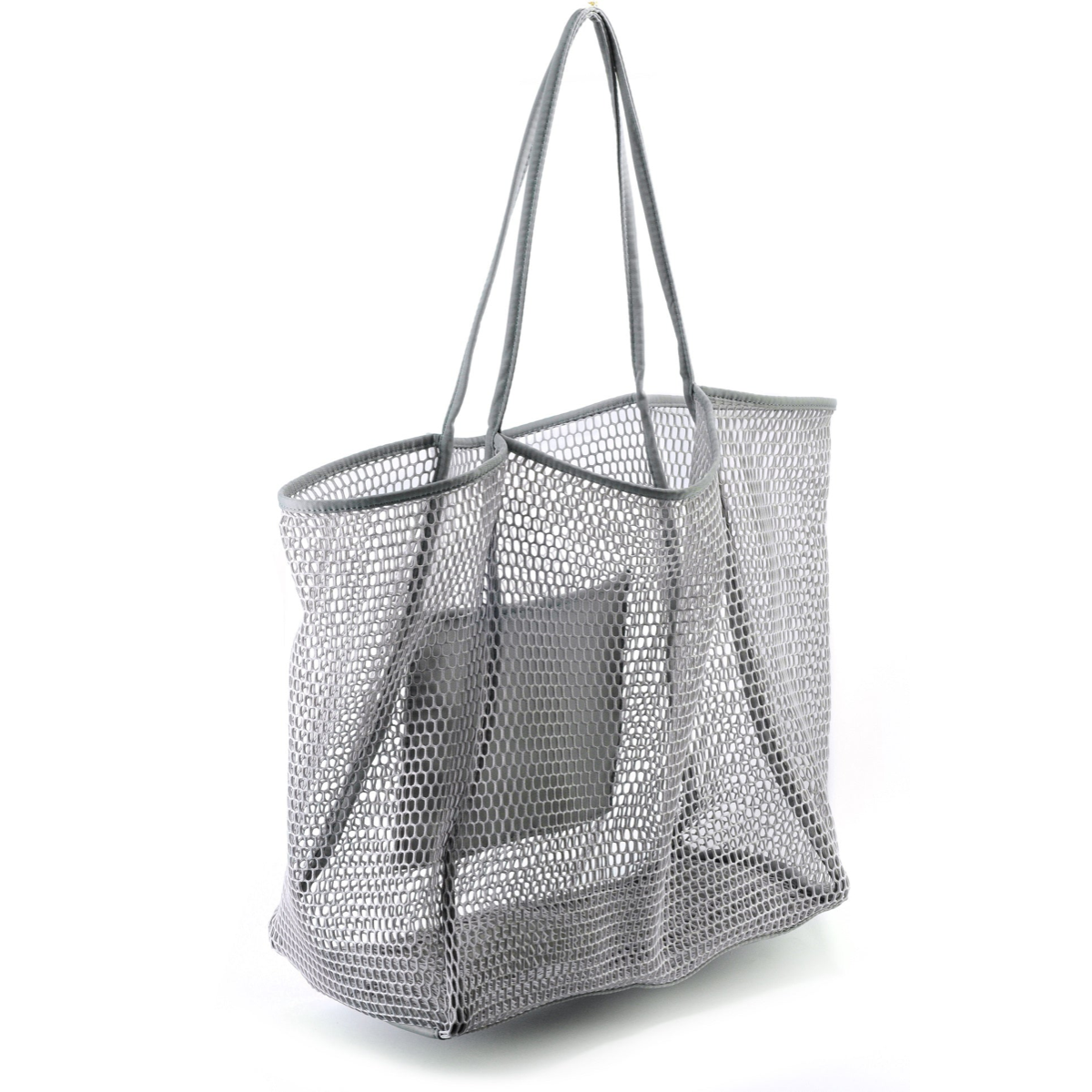 Mesh Beach Tote Grey