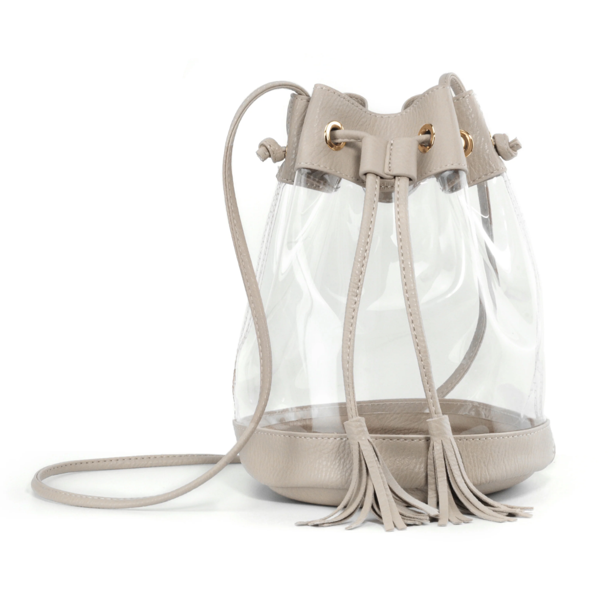 Clear Drawstring Bucket Crossbody