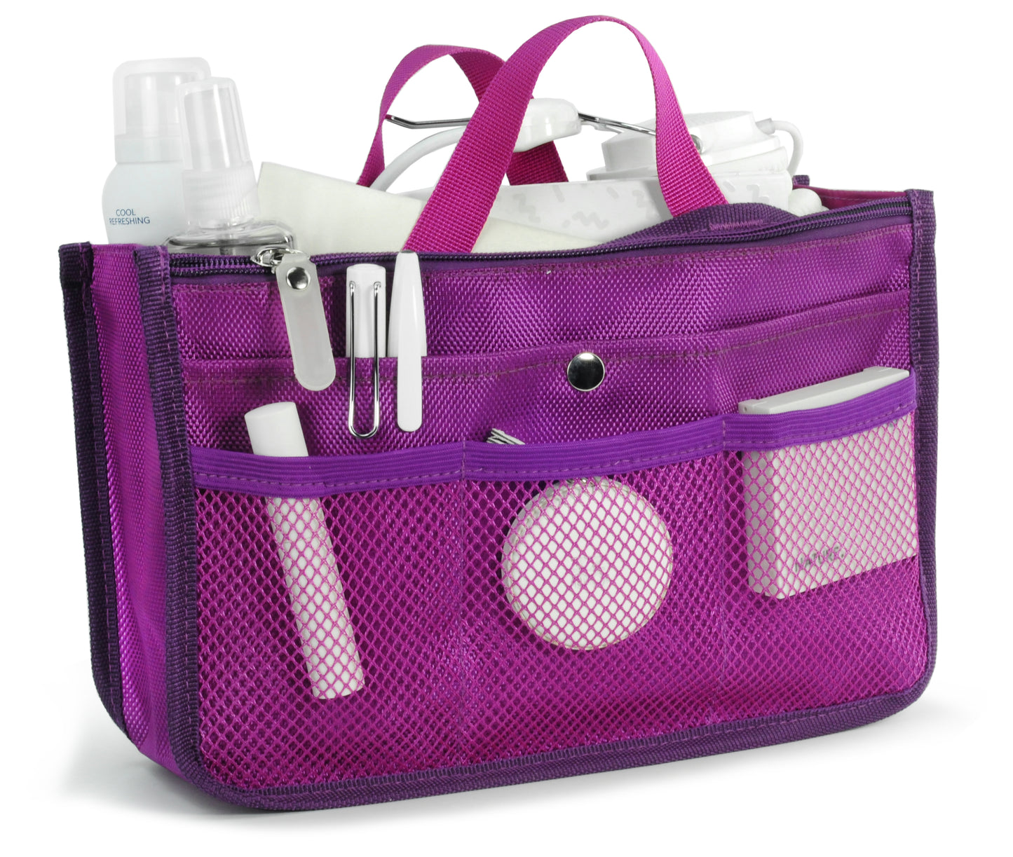 Hoxis Insert Organizer 13 Pockets Organizer Purse 10.6” X 6.3” Bag in Bag