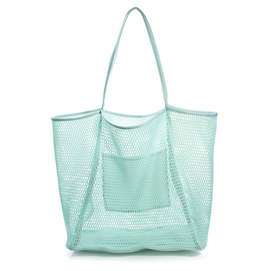 Mesh Beach Tote Ice Blue