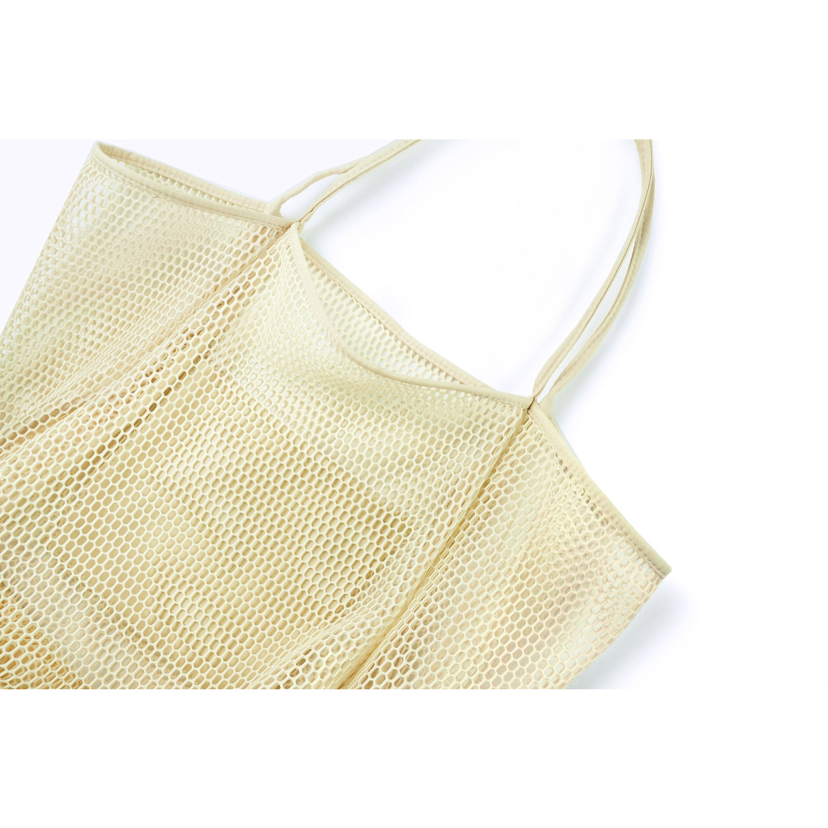 Mesh Beach Tote Beige